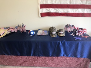 Headquarters Table and hats